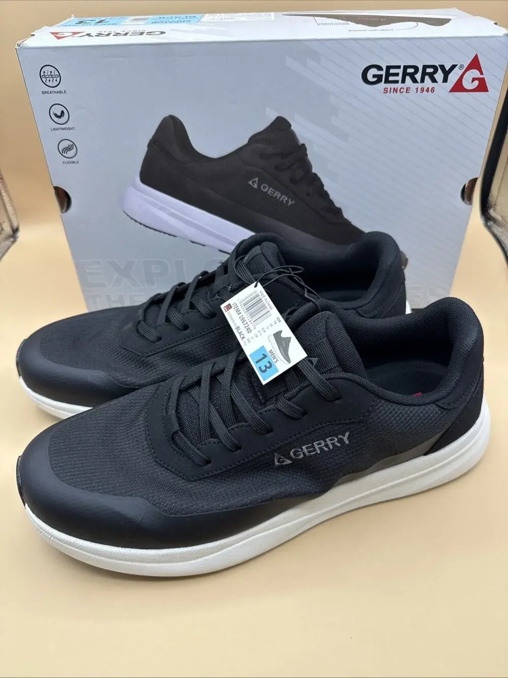 Gerry Creston Men's Shoe/Sneaker, Black, Size 13 New with Tag, Lightweight